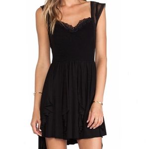 FREE PEOPLE medium miss mini black mini dress